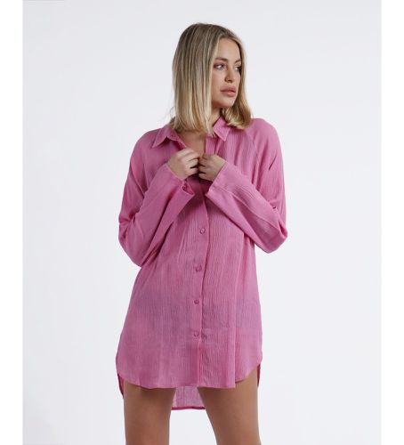 Robe chemise à manches longues Beach (M), Casuel, Rose, Coton, Manche longue - Admas - Modalova