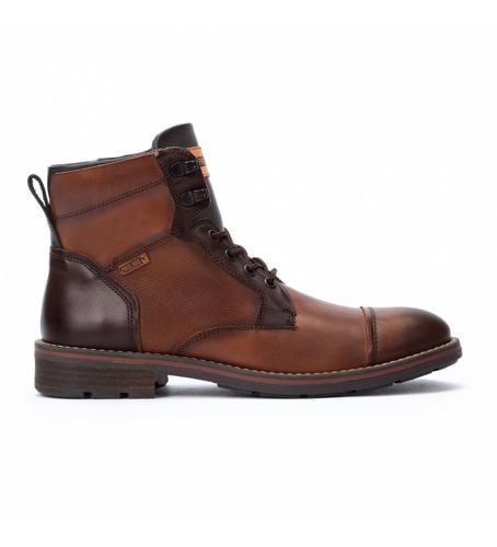 M2M-8156C1 Bottines en cuir marron York (40), Plat, Fermeture éclair, Casuel - Pikolinos - Modalova