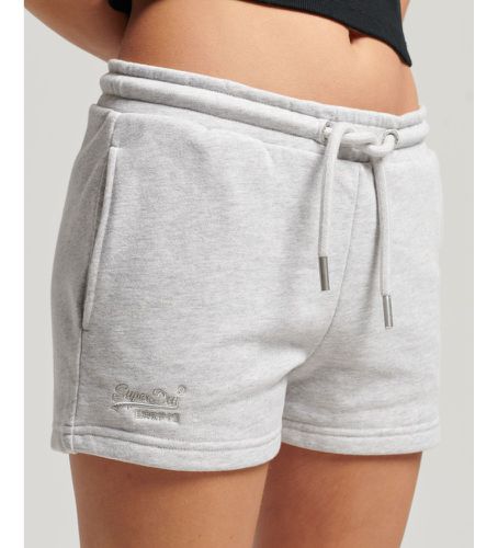 W7110388A Short en maille avec logo Vintage brod (XS), Casuel, Gris, Coton, Durable - Superdry - Modalova