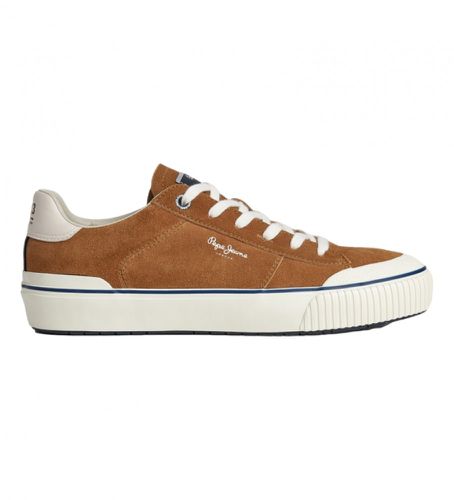 PMS31007 Ben Overdrive Leather Sneakers brown (40), Cuir, Marron, Plat, Lacets, Casuel - Pepe Jeans - Modalova