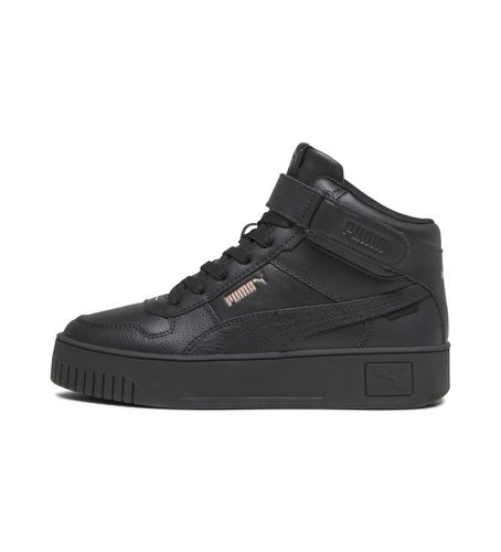 Carina Street Mid Leather Sneakers (42), Cuir, Noir, Plat, Lacets, Velcro, Casuel - Puma - Modalova