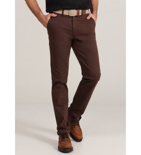 Pantalon chino taille moyenne à taille régulière Pantalon chino taille moyenne (32), Marron, Casuel, Coton - Bendorff - Modalova