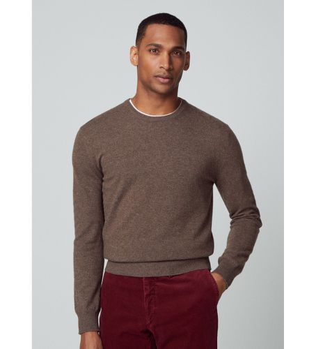 HM703028 Pull Merino Cash Mix marron (M), Beige, Casuel, Laine, Classique, Manche longue - Hackett London - Modalova