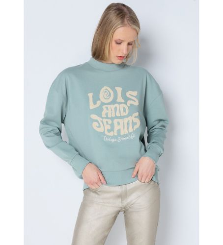 Sweat en chenille verte avec col boxer (XS), Casuel, Coton, Manche longue - Lois Jeans - Modalova