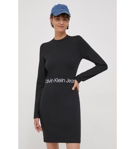 J20J222518 Robe logo (M), Casuel, Viscose, Manche longue - Calvin Klein Jeans - Modalova