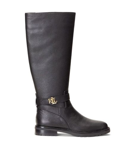 Hallee Leather Boots (35.5), Cuir, 1 à 3 cm, Fermeture éclair, Casuel - Polo Ralph Lauren - Modalova