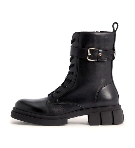 FW0FW07322 Bottes de motard en cuir avec dents (36), 1 à 3 cm, Fermeture éclair, Casuel - Tommy Hilfiger - Modalova