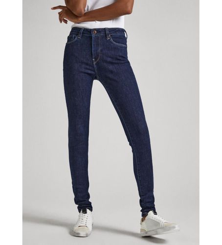 PL204584BB9 Jeans Skinny Jeans Navy High Rise (27/30), Casuel, Coton, Denim, Durable, Marine - Pepe Jeans - Modalova