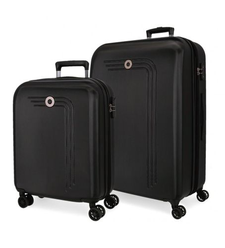 Unisex. 5998961 Riga hard suitcase set 55-70cm (OSFA), Noir, Casuel, ABS/Polycarbonate, Big, Cabine - Movom - Modalova