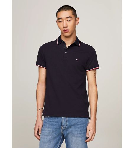 MW0MW30750 Polo 1985 Slim (S), Casuel, Manche courte, Le coton biologique, Durable, Marine - Tommy Hilfiger - Modalova