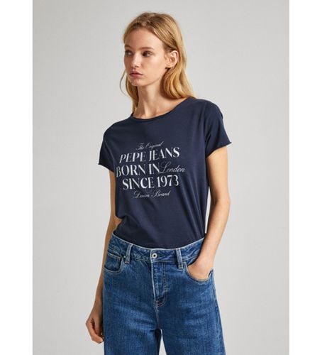 PL505822 T-shirt Jasmine (XS), Casuel, Coton, Manche courte, Marine - Pepe Jeans - Modalova