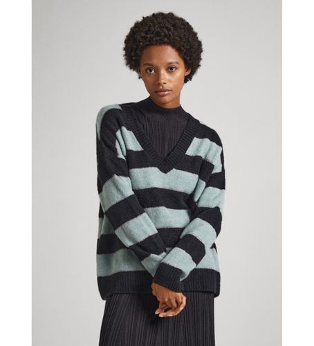 PL702096 Pull Felice Stripe , (S), Casuel, Vert, Acrylique, Manche longue - Pepe Jeans - Modalova