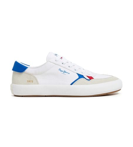 PMS31038 Travis Brit Leather Sneakers (40), Cuir, Blanc, Plat, Lacets, Casuel, Durable - Pepe Jeans - Modalova