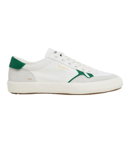 PMS31038 Travis Brit Off- Leather Sneakers (40), Cuir, Blanc, Plat, Lacets, Casuel, Durable - Pepe Jeans - Modalova