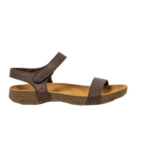 Sandales en cuir marron 1119 (39), 1 à 3 cm, Velcro, Casuel - Art - Modalova