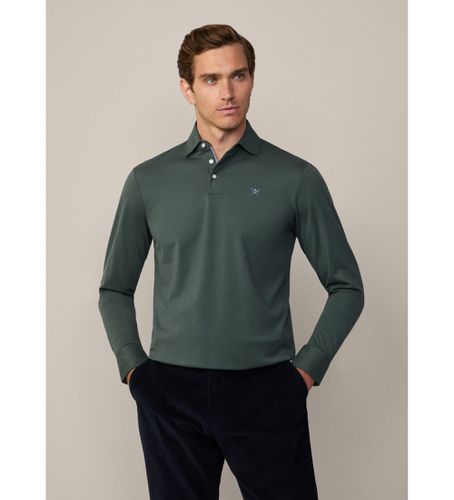 HM550970 Polo à manches longues Fit Classic (M), Casuel, Vert, Coton, Manche longue - Hackett London - Modalova