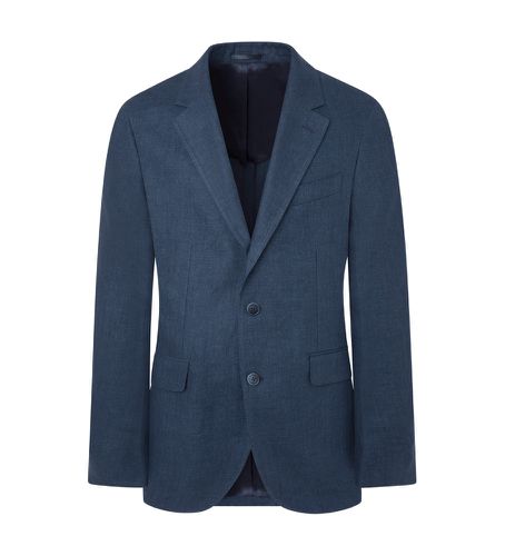 HM443317 Lin Linen jacket Delave (34/32), Casuel, Classique, Marine - Hackett London - Modalova