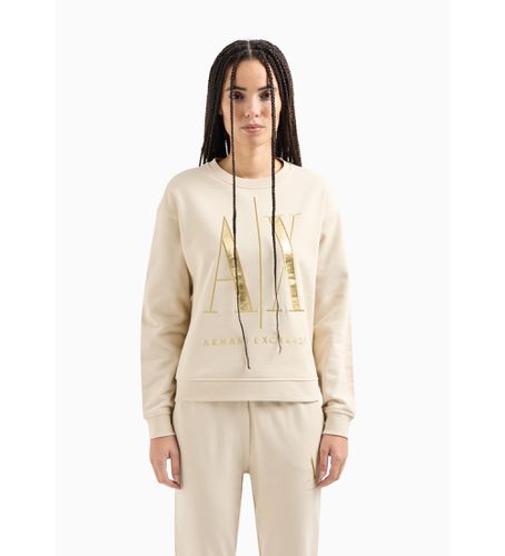 NYM07YJ68Z1787 Sweat cassé (XL), Beige, Casuel, Coton, Manche longue - Armani Exchange - Modalova