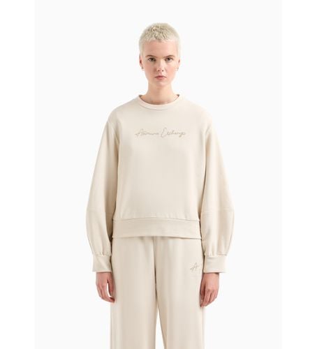 DYM13YJFFZ1787 Sweat cassé (L), Beige, Casuel, Coton, Manche longue - Armani Exchange - Modalova