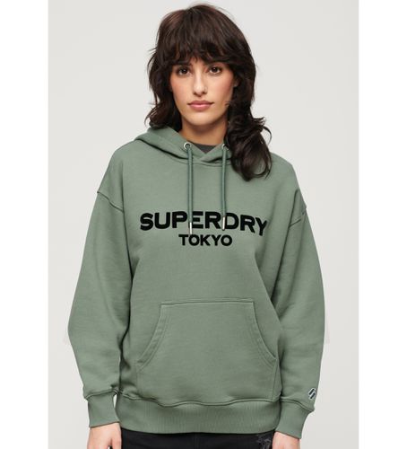 W2012066A Sport Luxe loose sweatshirt (S), Casuel, Vert, Coton, Manche longue - Superdry - Modalova