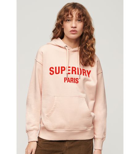 W2012066A Sport Luxe loose sweatshirt (S), Casuel, Rose, Coton, Manche longue - Superdry - Modalova