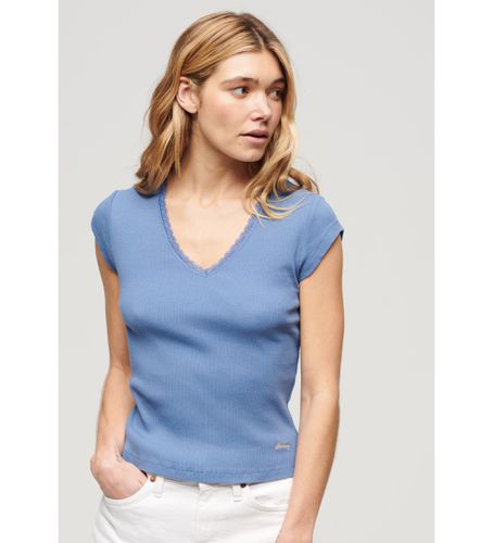 W6011874A Athletic Essential - T-shirt à bordures en dentelle - (S/M), Casuel, Coton, Manche courte - Superdry - Modalova