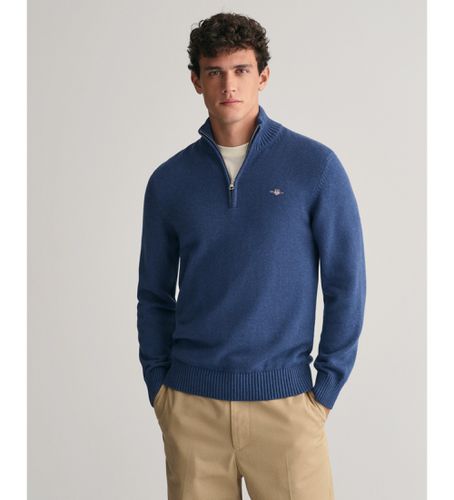 Pull demi-zip Casual (L), Casuel, Coton, Manche longue, Marine - Gant - Modalova