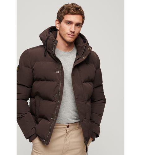 M5011743A Veste à capuche matelassée Everest (S), Marron, Casuel, Polyester, Manche longue - Superdry - Modalova