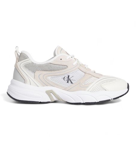 YW0YW00891 Baskets en cuir blanc Reto tennis (36), Beige, Plat, Lacets, Casuel - Calvin Klein Jeans - Modalova