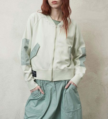 SBLDF01288 Sweatshirt Detail Satin (L), Casuel, Vert, Coton, Manche longue - Blauer - Modalova