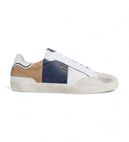 PMS31050 Lane Main Leather Sneakers , (41), Cuir, Blanc, Plat, Lacets, Casuel - Pepe Jeans - Modalova