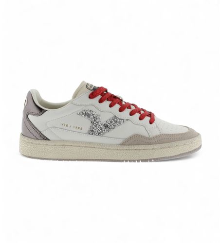 Smash Metal Leather Sneakers (36), Cuir, Blanc, Plat, Lacets, Casuel - Victoria - Modalova