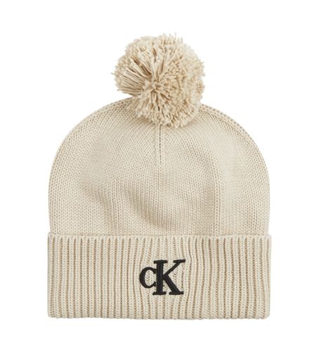 K60K612653 Bonnet tricoté avec pompon (OSFA), Coton - Calvin Klein Jeans - Modalova