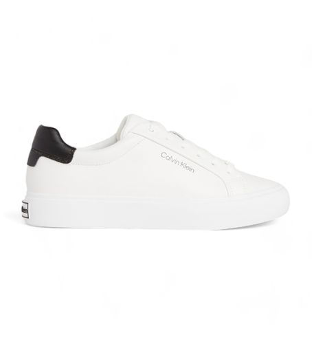 HW0HW02037 Baskets basses en cuir blanc (36), Plat, Lacets, Casuel - Calvin Klein - Modalova