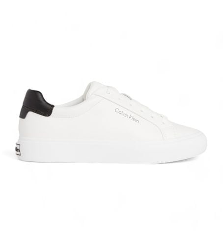 HW0HW02037 Baskets basses en cuir blanc (38), Plat, Lacets, Casuel - Calvin Klein - Modalova