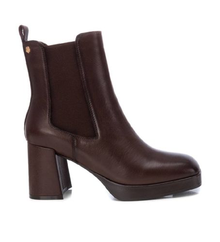 MARRON Bottines en cuir 161848 marron (37), 5 à 8 cm, Fermeture éclair, Casuel - Carmela - Modalova