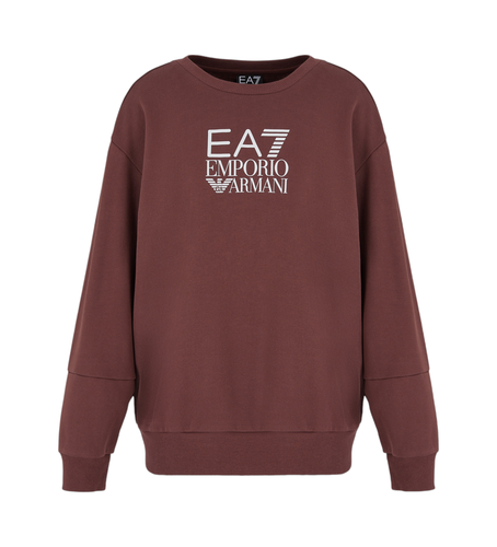 DTM11_TJZCZ Sweatshirt marron avec logo (L), Casuel, Sport, Coton, Multisport - EA7 - Modalova