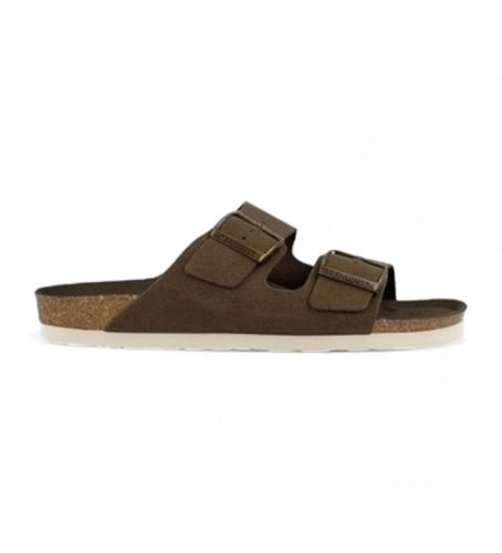 G101936 Sandales en cuir Hawaii Vegan marron (36), Plat, Aucun, Casuel - Genuins - Modalova