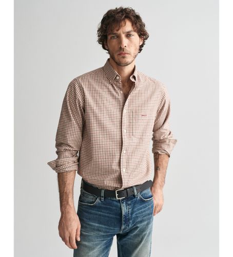 Tattersall Regular Fit Jaspé Checked Shirt (4XL), Casuel, Coton, Manche longue - Gant - Modalova