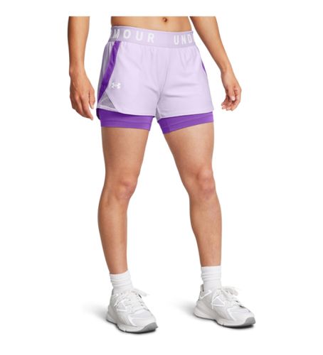 Short Play Up 2-en-1 lilas (M), Sport, Violet, Multisport, Polyester - Under Armour - Modalova