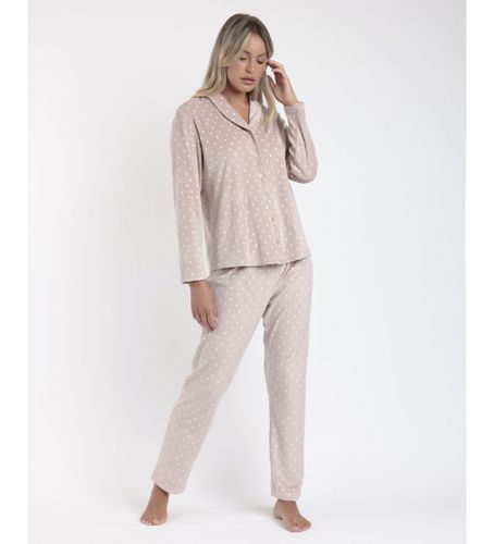 Pyjama manches ouvertes manches longues velours Pico Dots Lace (S), Homewear, Rose, Polyester, Manche - Admas - Modalova