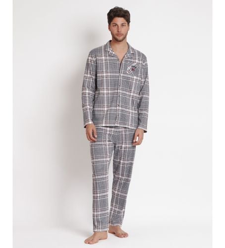 Pyjama ouvert manches longues Boston (S), Homewear, Coton, Manche longue - Admas - Modalova