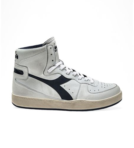 Unisex. 201158569 Mi Basket Used Leather Sneakers (41), Cuir, Blanc, Plat, Lacets, Casuel - Diadora - Modalova