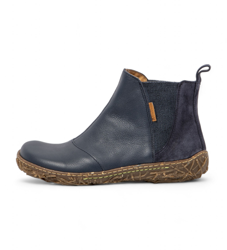 N7862NFE505_0B0 Bottines en cuir N786 (37), Plat, Aucun, Casuel, Marine - El Naturalista - Modalova