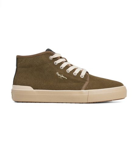 PMS31051 Ben Top Leather Sneakers (41), Cuir, Plat, Lacets, Casuel, Vert - Pepe Jeans - Modalova