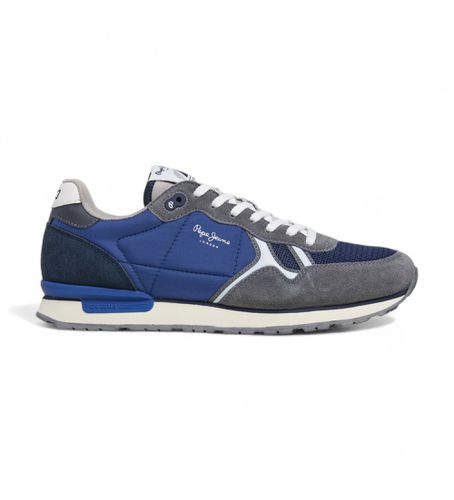 PMS40016 Brit Leather Sneakers Series (40), Cuir, Plat, Lacets, Casuel, Marine - Pepe Jeans - Modalova