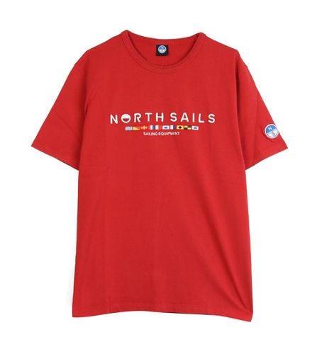 T-shirt avec impression du drapeau (XS), Casuel, Sport, Manche courte, Le coton biologique, Durable - North Sails - Modalova