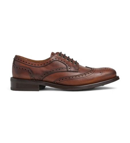 HMS21426 Chaussures en cuir marron Jame Brogue (41), Plat, Lacets, Casuel, Classique - Hackett London - Modalova