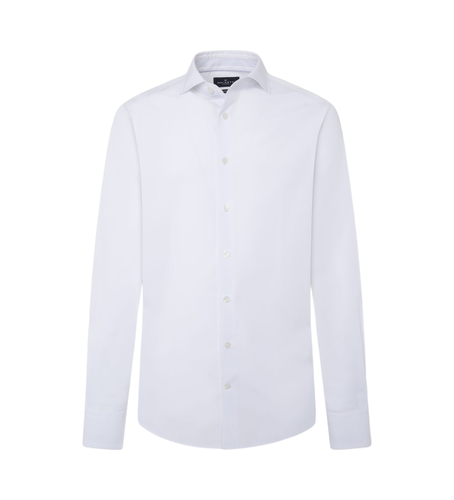 HM3010091 Popeline Eng Stripe Shirt (XL), Blanc, Casuel, Coton, Manche longue - Hackett London - Modalova