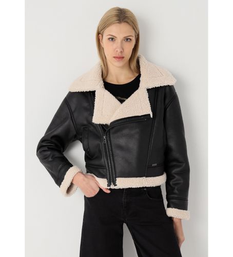 Veste avec doublure en peau de mouton noire (S), Casuel, Polyester - Lois Jeans - Modalova